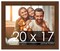 Simple Brown Picture Frame - UV Acrylic, Backing Board, Hanging Hardware Included